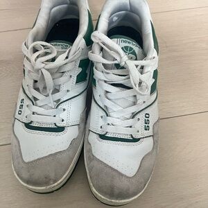 New Balance 550 White and Green Men's Sneakers